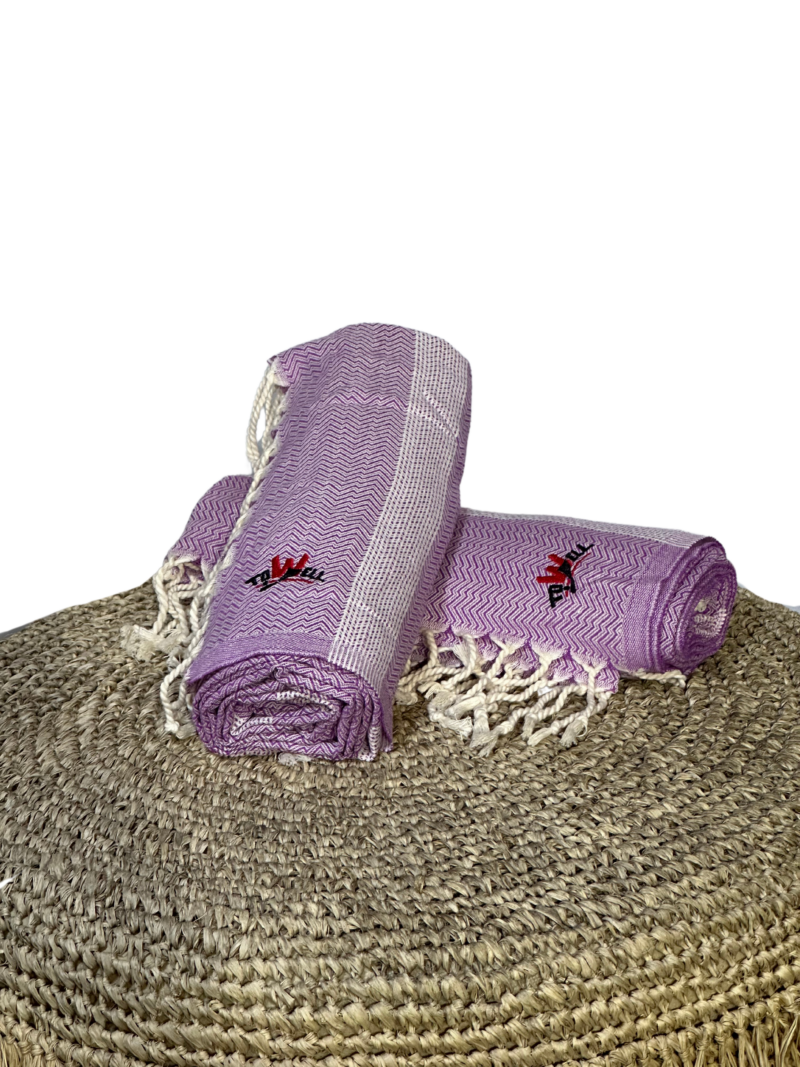 Hammam towel wave purple 95x180cm