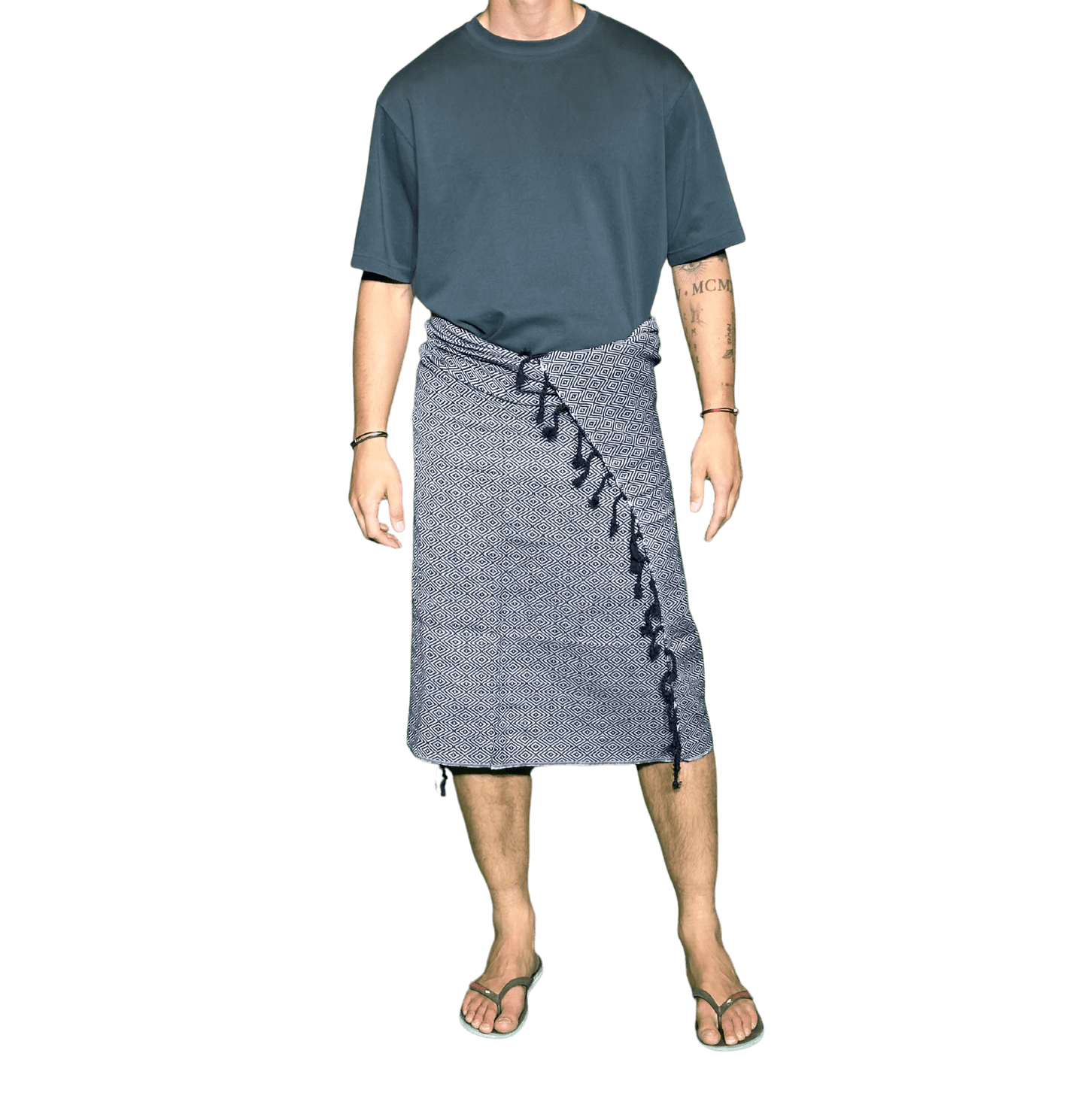 Hammam triangle dubbel black 180x90cm