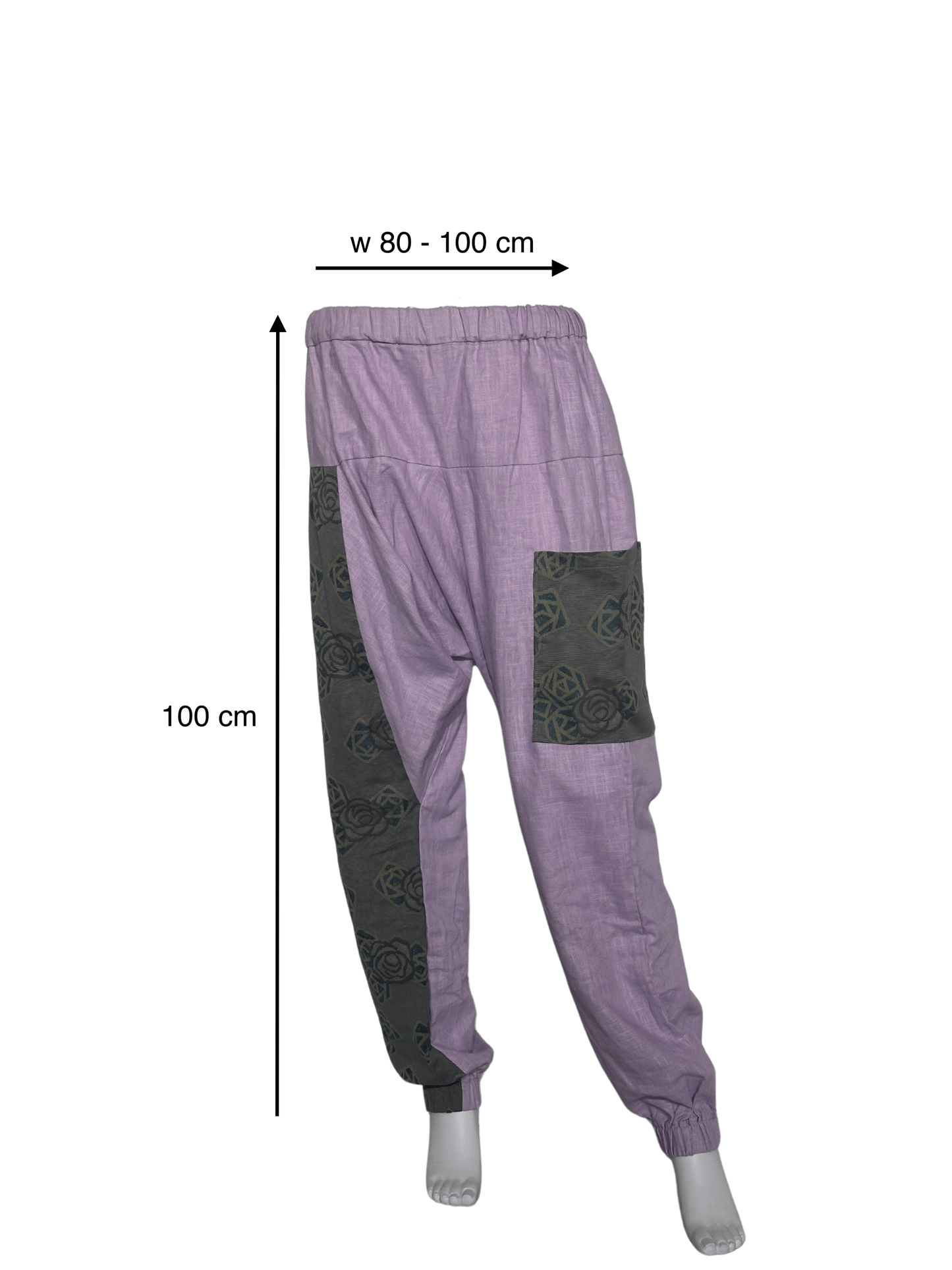 Custom-Made Exclusive 100% Linen Sauna Pants – Purple & Grey Edition