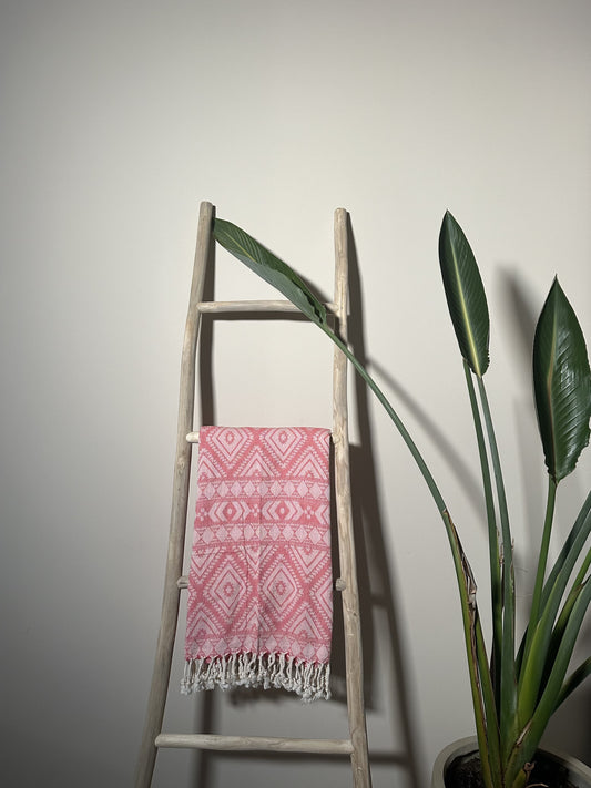 Hammam square pink 185x85cm