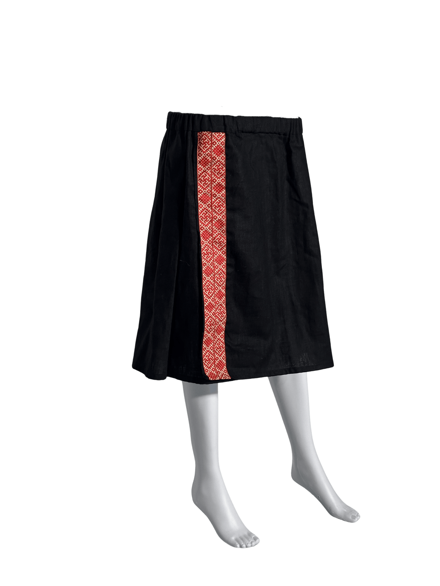 Custom-Made Exclusive 100% Linen Sauna skirt – Black & Red Edition