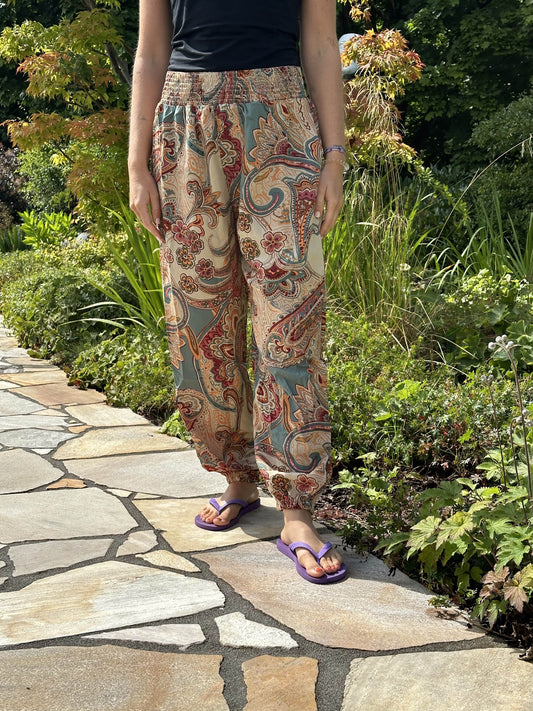 Vintage Floral Paisley Harem Pants