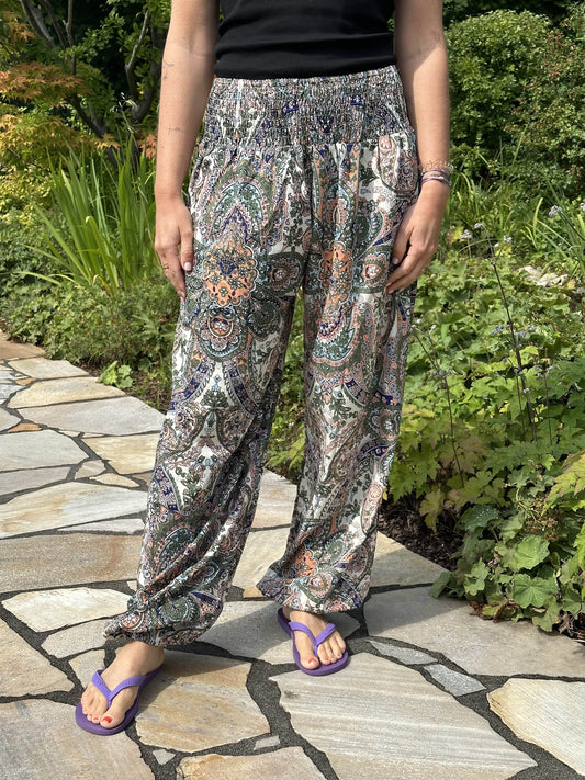 Bohemian Paisley Print Trousers