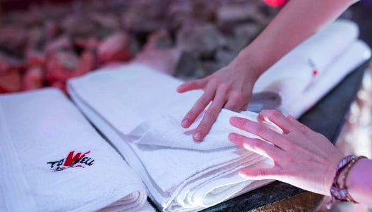 Aufguss towel open 100x150cm