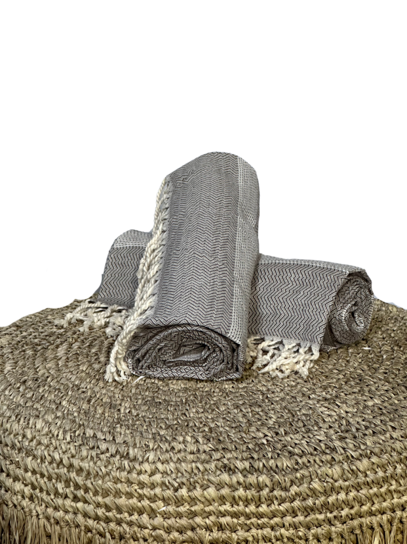 Hamam towel wave grey