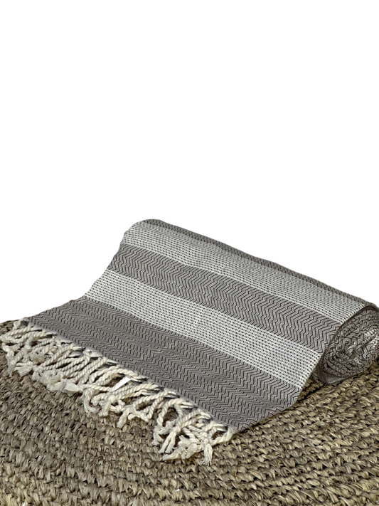 Hamam towel wave grey