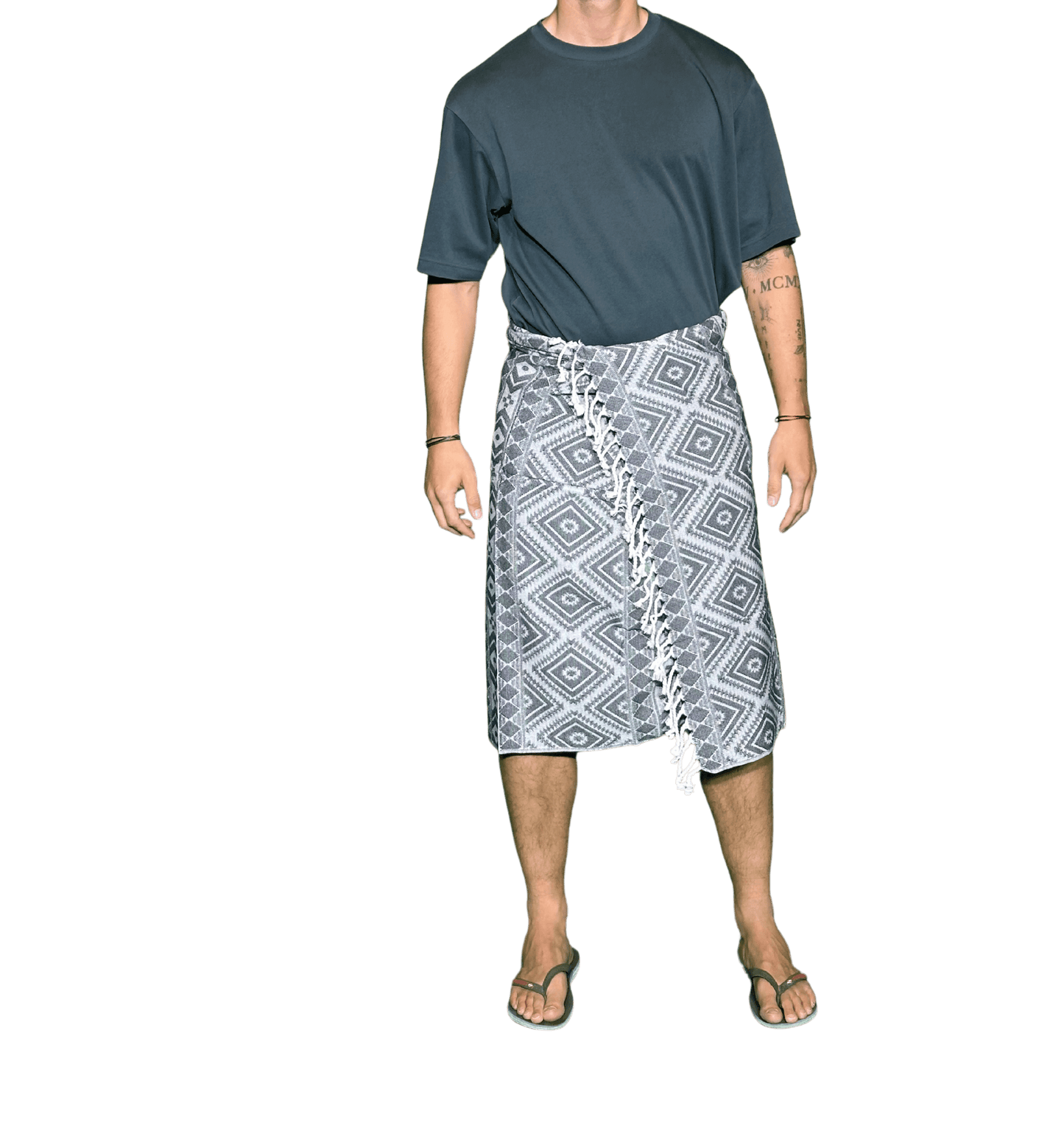 Hammam square black 185x85cm
