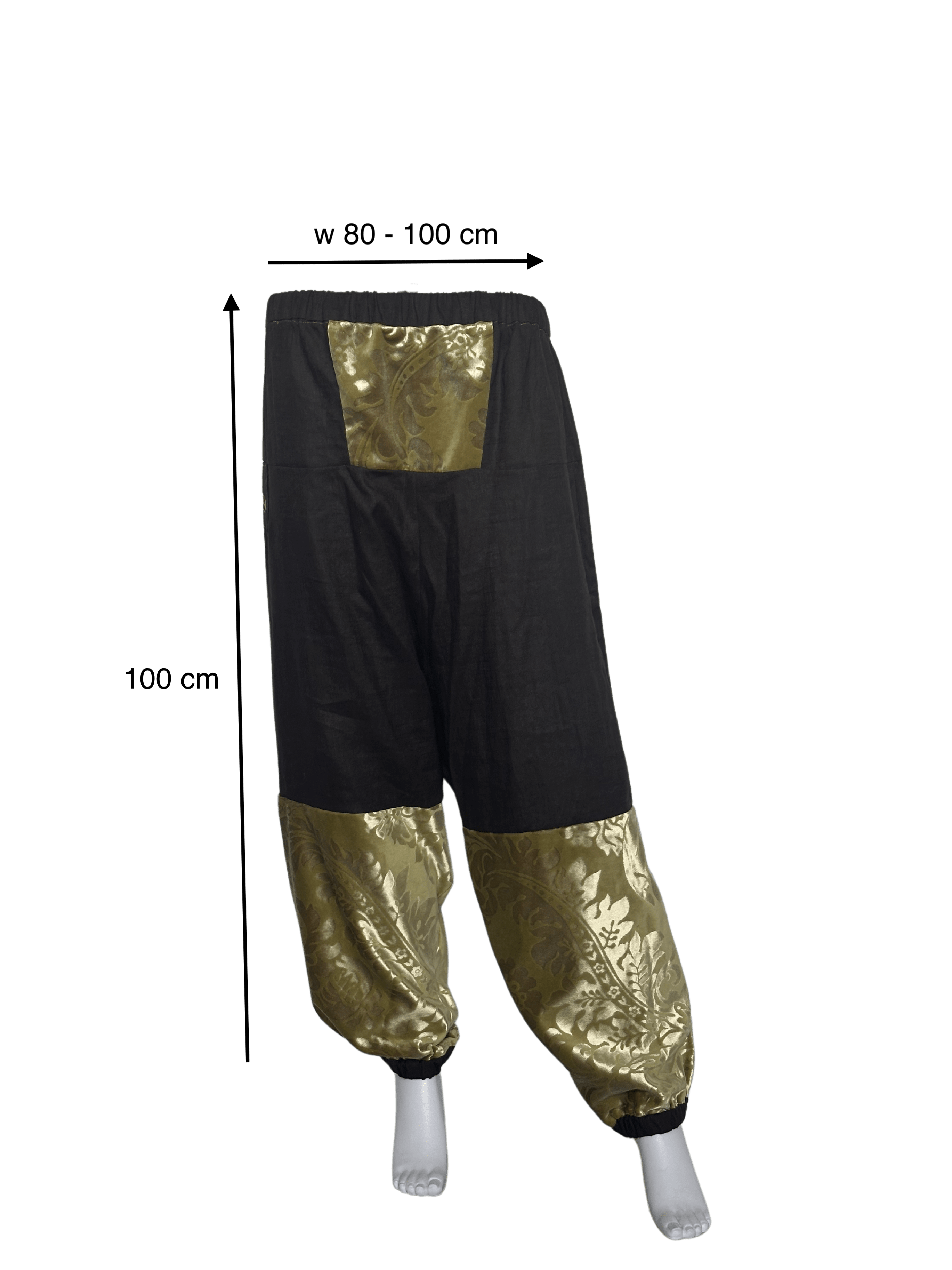 Custom-Made Exclusive 100% Linen Sauna Pants – Brown & Gold Edition
