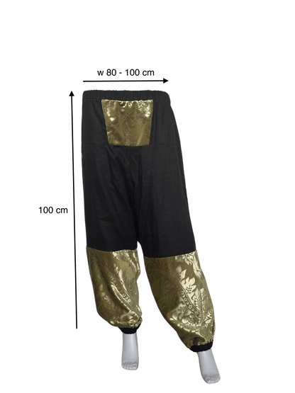 Custom-Made Exclusive Linen Sauna Pants – Brown & Gold Edition