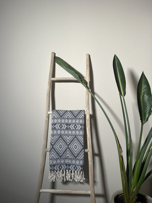 Hammam square black 185x85cm