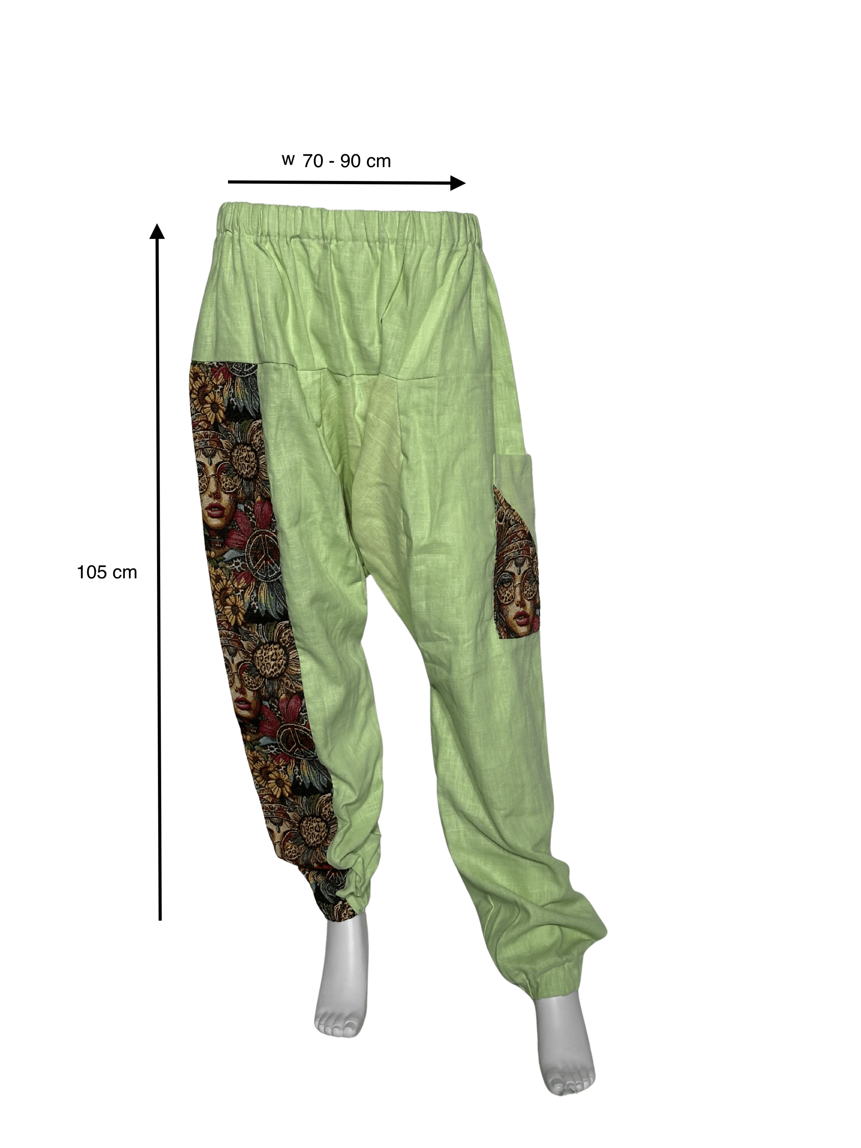Custom-Made Exclusive 100% Linen Sauna Pants – Lime Edition