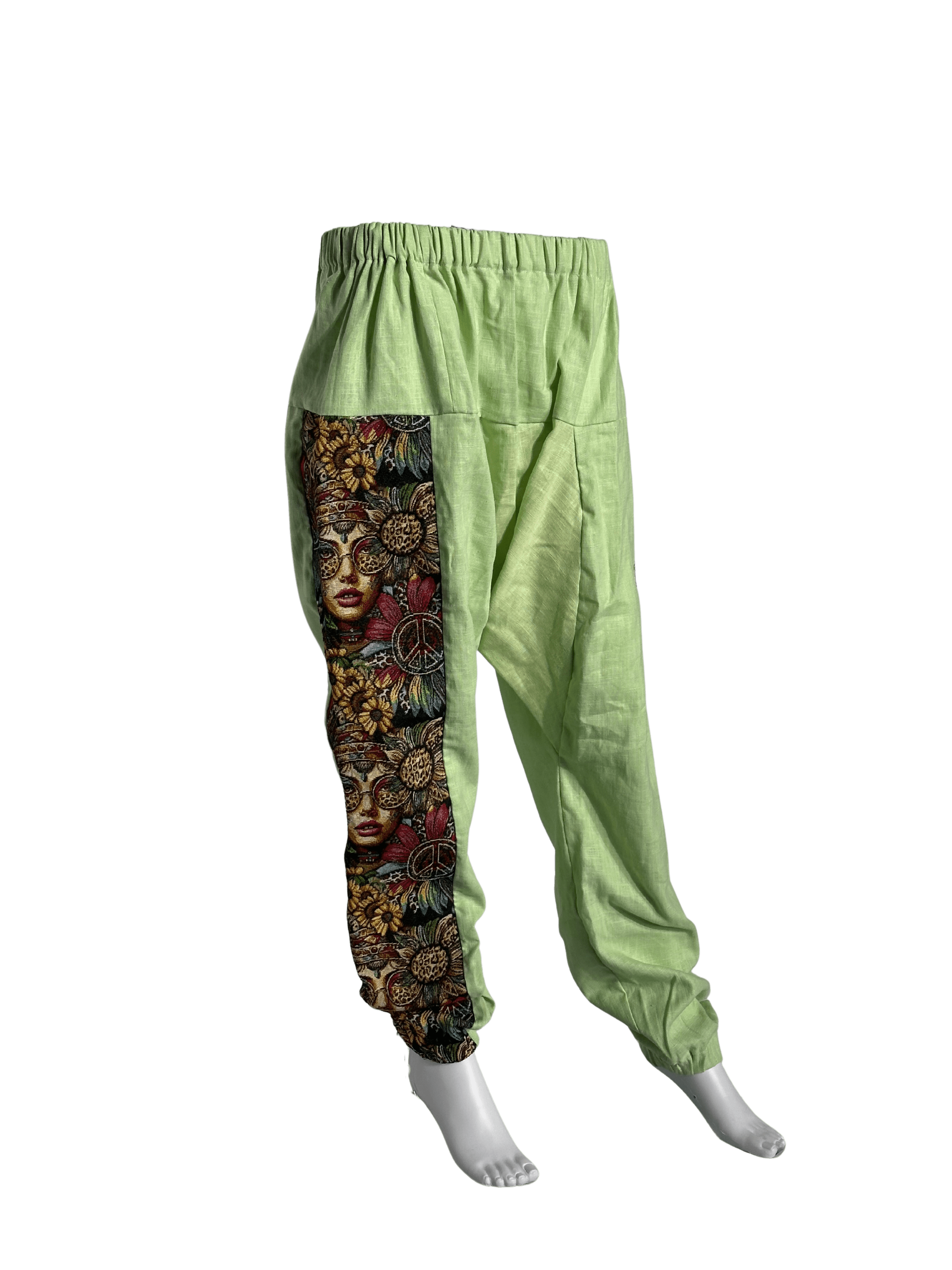 Custom-Made Exclusive 100% Linen Sauna Pants – Lime Edition