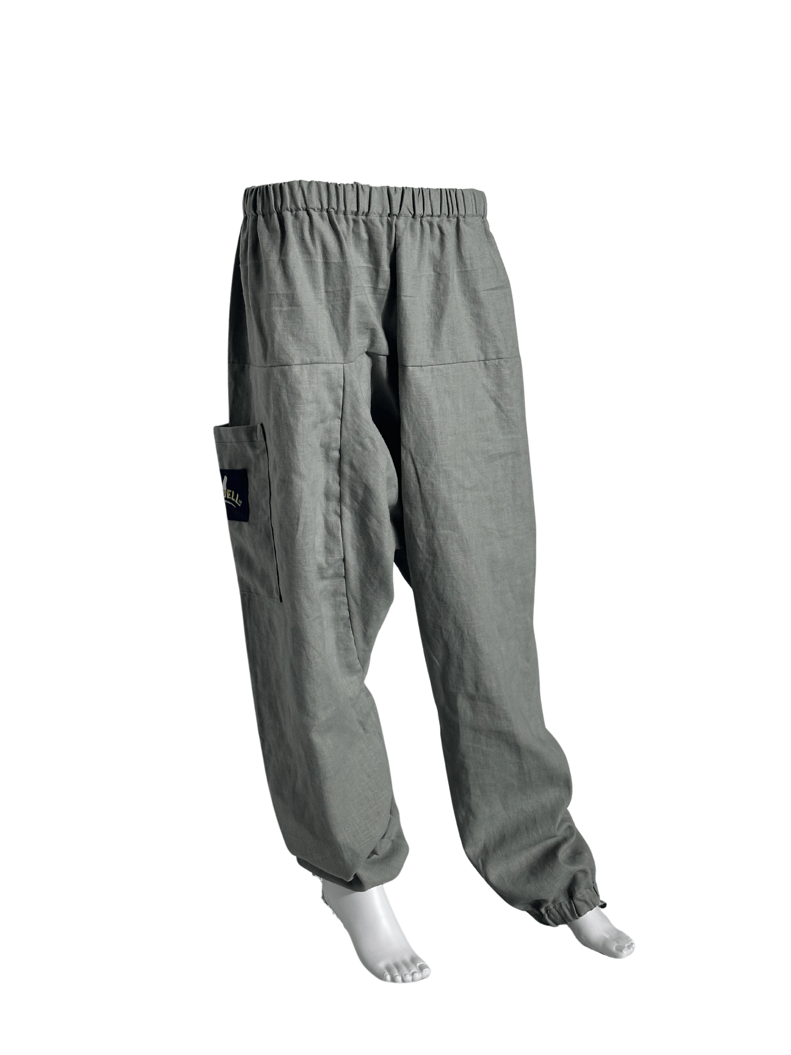 Custom-Made Exclusive 100% Linen Sauna Pants – Grey Edition