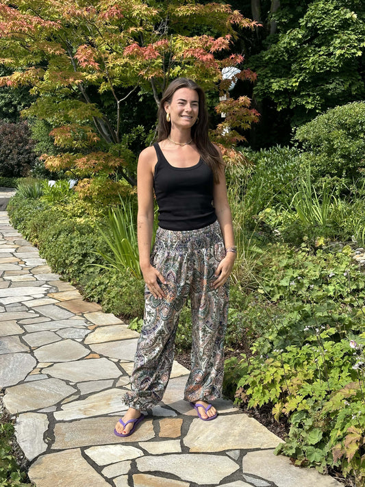Bohemian Paisley Print Trousers